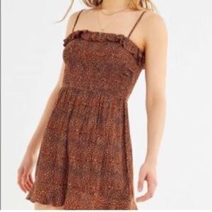 Urban Outfitters Cheetah Print Baby Doll Mini Dress